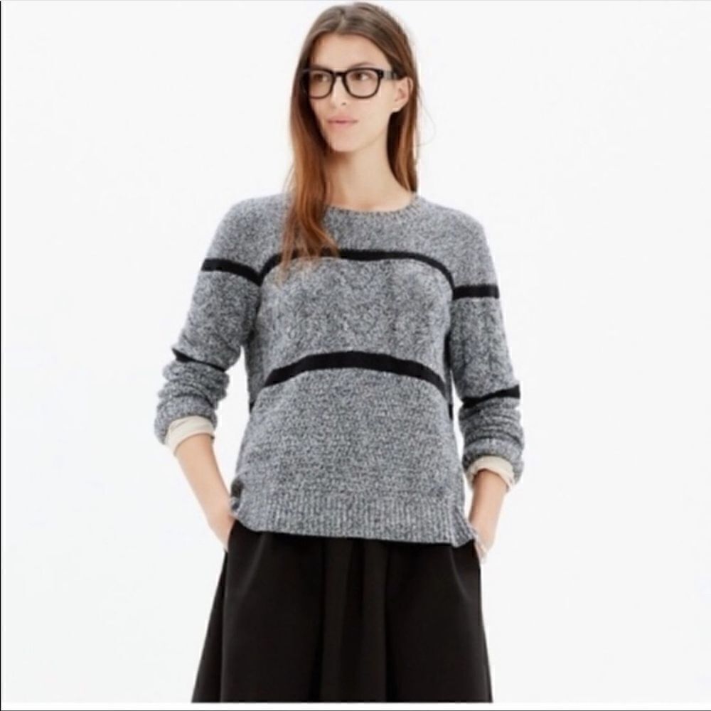 Madewell Patternstorm Cable Knit Pullover Sweater